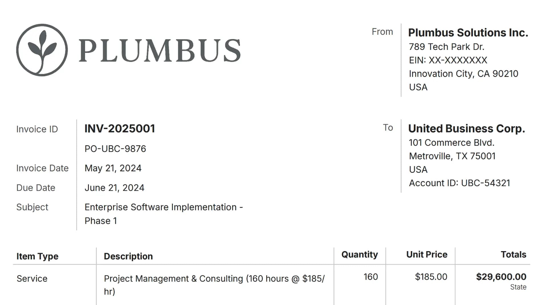 JSON2Invoice homepage